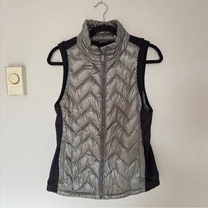 Calvin Klein Women's Metallic light olive green and Black Vest